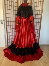 XXXL GLANZSATIN ADULT NACHTKLEID ROT/SCHWARZ NYLON MIT XXXL SAUM SISSY ZOFE DIVA