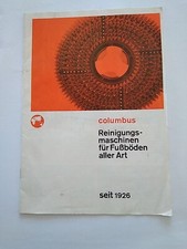 columbus Prospekt Reinigungsmaschinen sehr alt