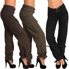 Hose Damen Cargo Gerades Bein