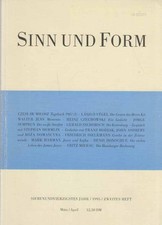 Heft 2; 1995. Sinn und Form