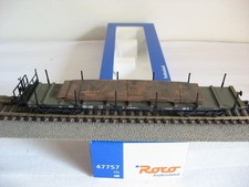 DB103* Roco H0 47757 Rungenwwagen 4-achsig CFL mit "Stahlplatten" DC OVP TOP