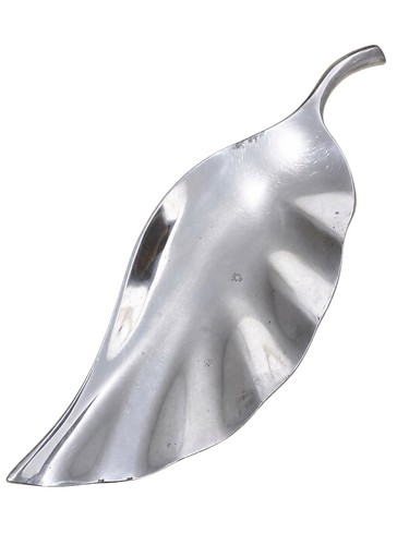 Große dekoschale blatt - dekoschale, silber