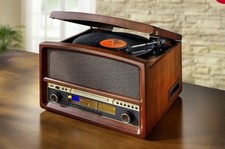 Nostalgie-Stereoanlage Reflexion HIF-1937 Plattenspieler CD Kassette Radio USB