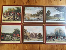 Tischset/Tischmatten , antik/vintage von Clover Leaf, Schloss- und Jagdmotive En