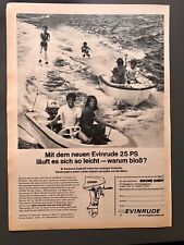 Evinrude AUßenbordmotor Boot Motor Original 1970 Vintage Ad Werbung Reklame
