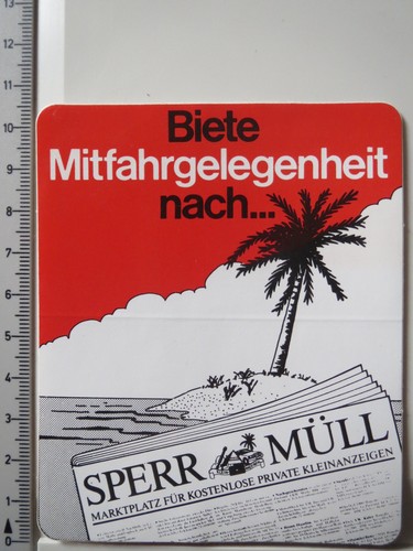 Aufkleber sticker sperr - sticker,