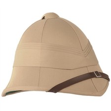 Britischer Tropenhelm Pith Helmet khaki Safarihelm Dschungel Tropenhut Karneval