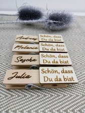 Hochzeitsgeschenk, Tischkarten, Platzkarten, Tischdeko Geburtstag, Wäscheklammer