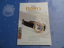Henry´s Spezial-Auktion - Katalog- Armband- und Taschenuhren - 2007 - 122 Seiten