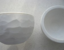 GUAXS Schale 2 Stk. unbenutzt Marmor (vermutlich) weiss geschliffen