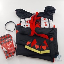 Königin der Herzen Kostüm Damen Karneval Fasching Alice Wunderland Gr. S-