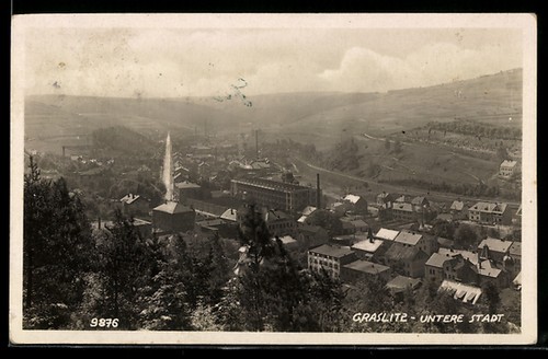 Graslitz untere stadt aus der - graslitz,,