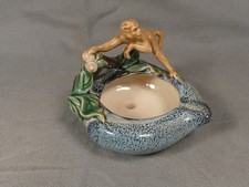 dekorativer Aschenbecher mit Affe - Keramik alt