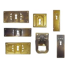 Art Deco Möbelbeschläge antik Art Nouveau Messing perforiert