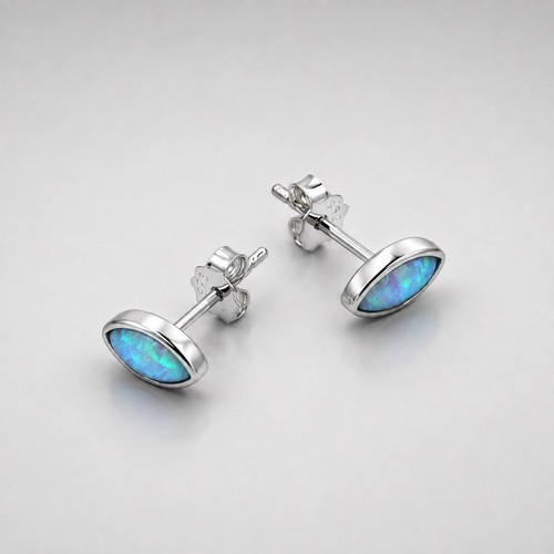Ohrstecker mit opal marquise - mit,