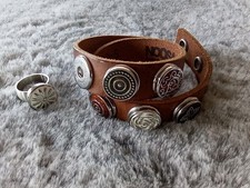 Noosa Amsterdam Chunks Ring Doppel Armband 88/02-S braun /cognac