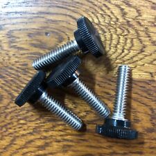 1/4-20 x 1" ZOLL (4 Stück) gerändelt schwarz Kunststoffkopf Stahl Rändelschraube