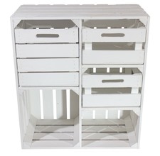 Weißer Holzschrank mit 3