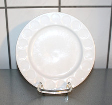 DDR Vintage KAHLA Teller Kuchenteller Ø 19 cm Früstücksteller weiß Punktemuster