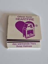 Streichholzheftchen,Offener Kamin Heartfire,3391 Lautenthal / Harz / Langelsheim