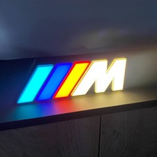 BMW M Logo LED Leuchtkasten Schild hell Leuchtkasten Garage Werkzeug Wand Deko USB