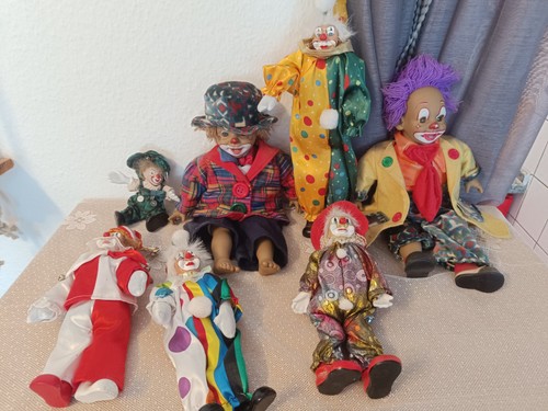 Vintage clown puppen - vintage,