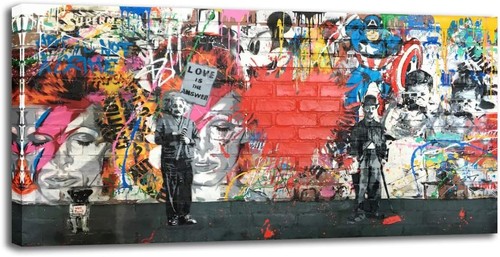 Banksy leinwandbild 60x120 - leinwandbild,