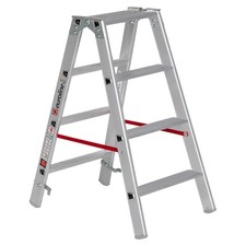 Euroline 20577 Stufenstehleiter 2x4 Stufen Stehleiter Stufenleiter Doppelleiter