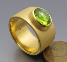 REIF-DESIGN -  PERIDOT BANDRING - HANDARBEIT - AUS EIGENER GOLDSCHMIEDE - UNIKAT