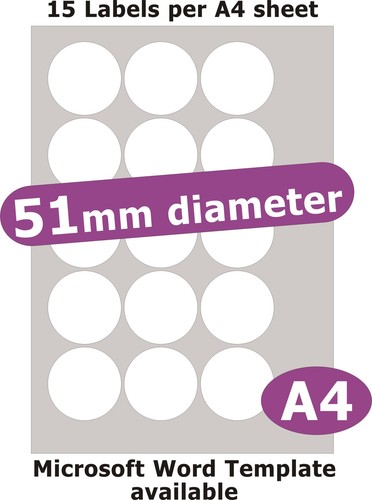 51mm rund etikett matt - 75,