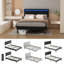 Bettgestell 120x200CM/140x200CM Bettrahmen Metall Topper Lattenrost Designbett