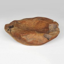 Obstschale Teak Ø 40 cm Wurzel Holz Deko Schüssel Schale Teakholz Korb rustikal