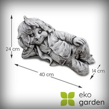 Gartendeko liegender Elfe