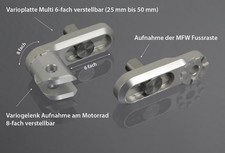 MFW verstellbare Vario Fußrasten Honda CB 1100 CA/NA SC78 ab Bj.2016-