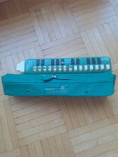 Vintage Hohner Melodica Soprano mit Originaltasche grün
