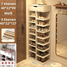 7/9 Ebenen Schuhregal Ablagegestelle Schuhablage Schmales Schuhschrank Weiß