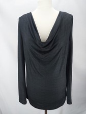 Object Damen Glitzer Langarmshirt Wasserfallausschnitt Vintage Gr. L