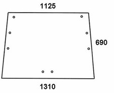 Heckscheibe - Dieteg 316185109 - Kabine Compact 80 / 90 Serie Verdecke und Kabin