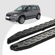 Trittbretter passend für Skoda Yeti ab 05/2009-12/2017 (Model: SUPA, Farbe: Schw