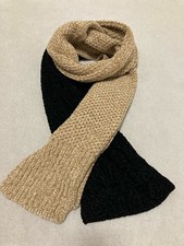 Schal Opus Chenille Schwarz/hellbraun