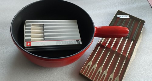 Fondue set gusseisen - set,,