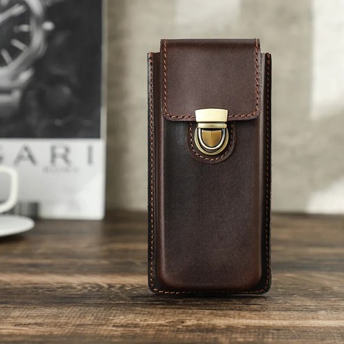 Echt leder etui für stifte - 3,