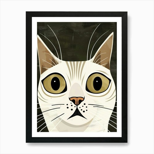 Weiße katze kunstdruck - katze, 16