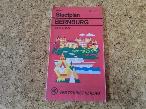 Stadtplan bernburg ddr - bernburg, (ddr,