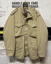 ORIGINAL US 80s ALPHA INDUSTRIES M65 FIELD JACKET MADE IN USA TAN EX COND!!!! LR