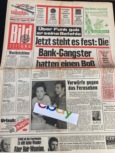Bild zeitung vom 1971 mit - vom,