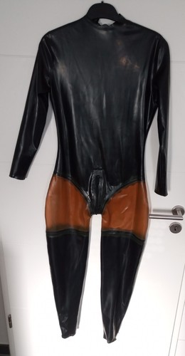 Catsuit latex schwarz - latex,