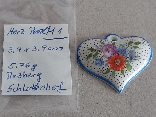 Porzellan anhänger herz - porzellan,