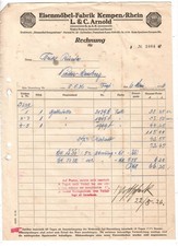 AJ2 Alte Rechnung Eisenmöbel