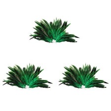 Ca. 150 Stück Gefärbte Dekoration Hahnenfedern Grün K7O21980